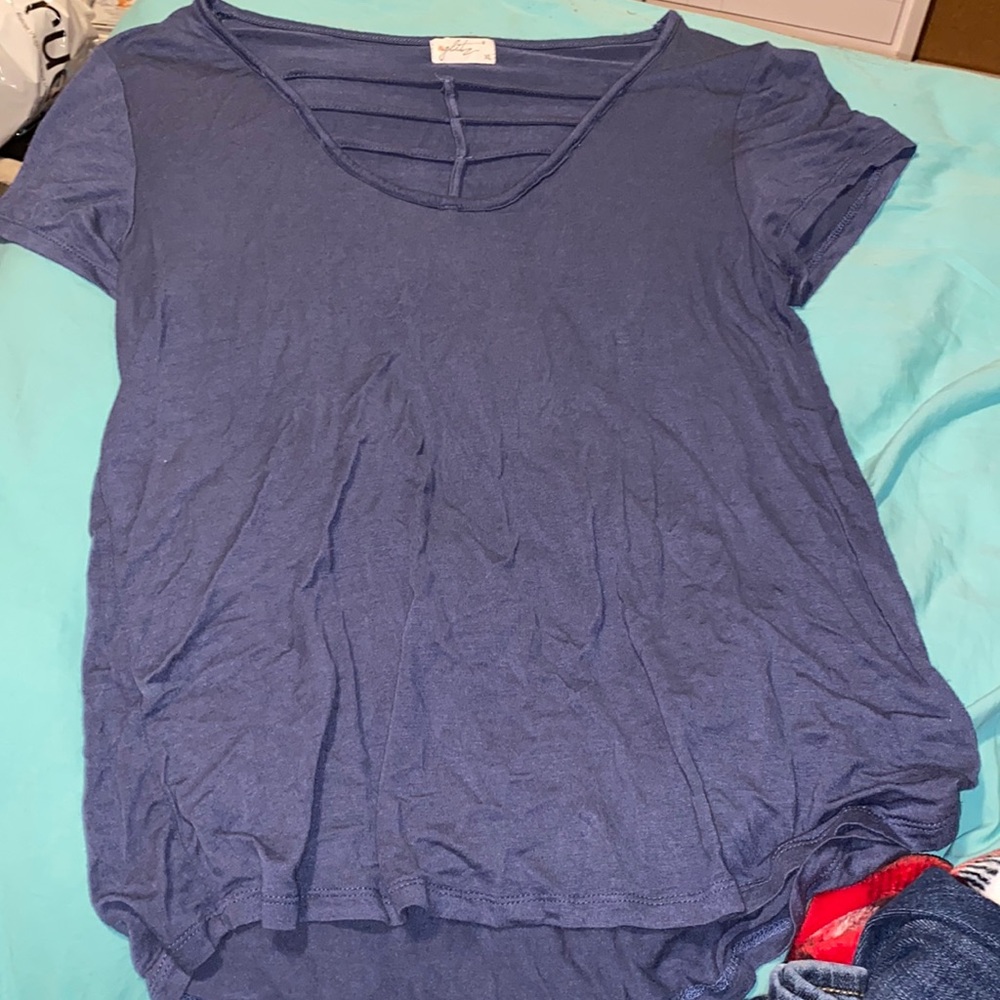 Blue tee